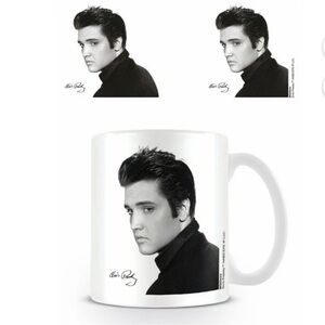 ELVIS “KING OF ROCK & ROLL” PORTRAIT CERAMIC COFFEE MUG 11 OZ